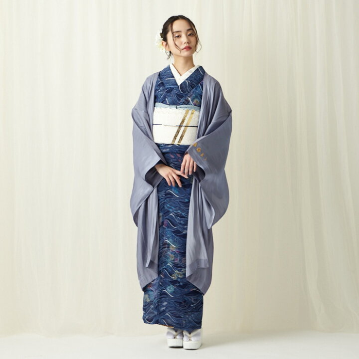 楽天市場】二重着物単品「ナミノムコウ」公式 ふりふ 着物 日本製 着物 