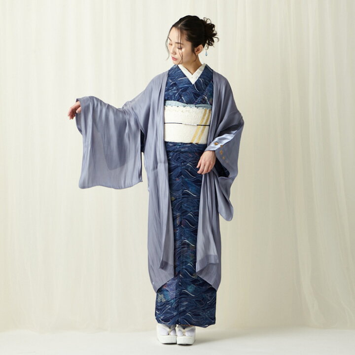 楽天市場】二重着物単品「ナミノムコウ」公式 ふりふ 着物 日本製 着物 