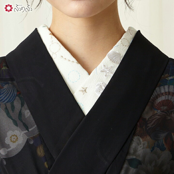 楽天市場】【セール10%オフ】半衿「 海辺の刺繍半衿 」公式 ふりふ 半 