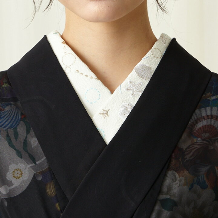 楽天市場】【セール40%オフ】半衿「 海辺の刺繍半衿 」公式 ふりふ 半 