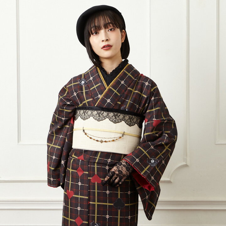 楽天市場】こだわりデザイン 洗える着物＋帯2点セット公式 ふりふ  