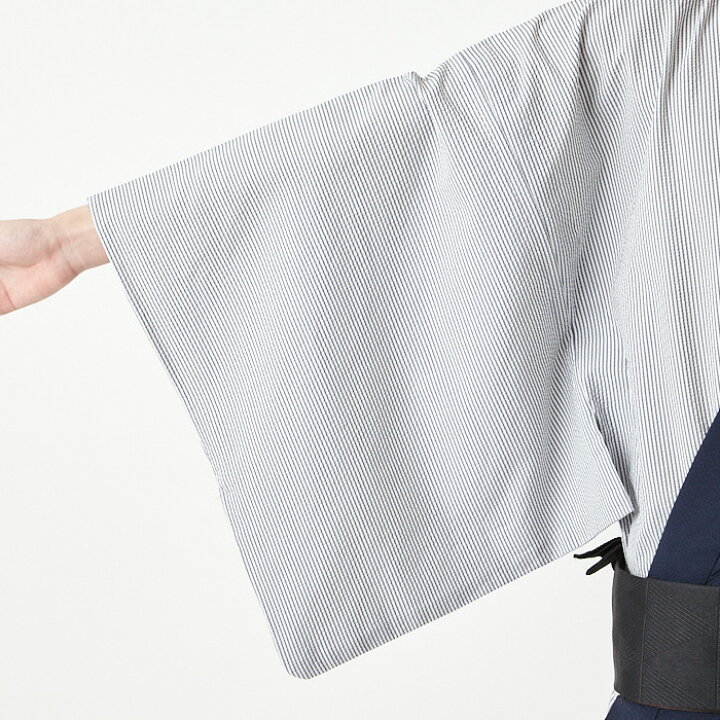楽天市場】【セール20%オフ】浴衣単品 「メンズ片身細ストライプ」公式  