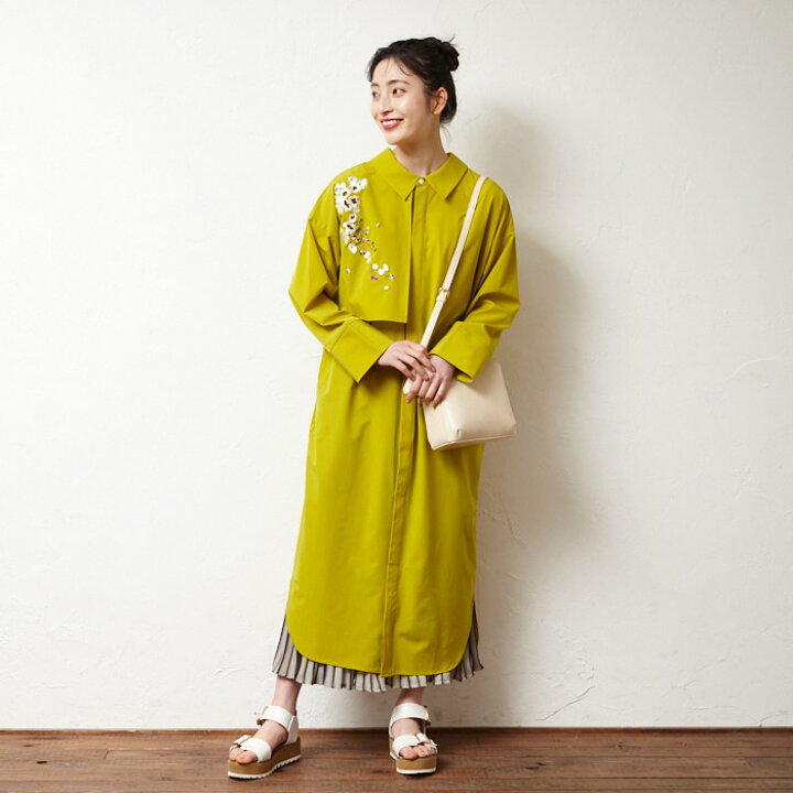 楽天市場】【セール50%オフ】桜刺繍2WAYシャツワンピース 公式 ふりふ  
