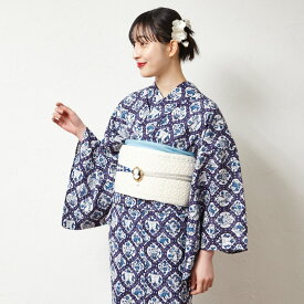 浴衣単品「 月見うさぎ 」公式 ふりふ 日本製 洗える ゆかた レディース 女性 うさぎ 椿 つばき 動物 花柄 総柄 和柄 和風 レトロ モダン セオα かわいい 可愛い 大人 華やか アンティーク 風 花火大会 夏祭り 大正ロマン 20代 30代 春着物