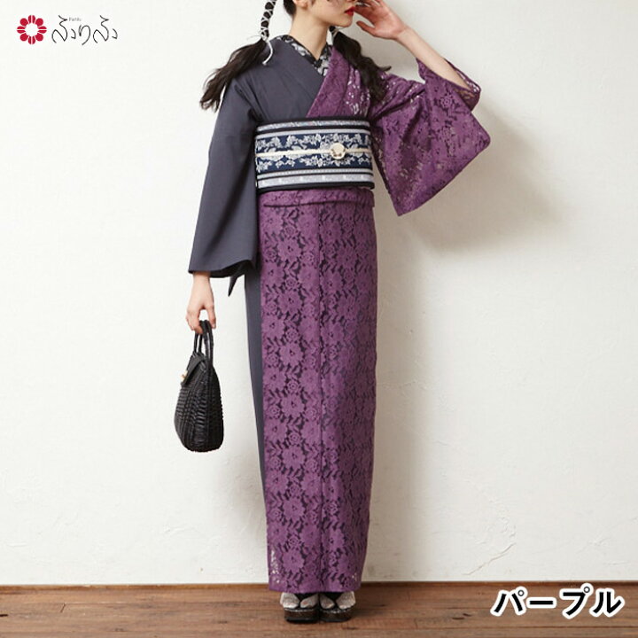 楽天市場】【セール20%オフ】夏着物単品「 片身レース夏着物 」公式 