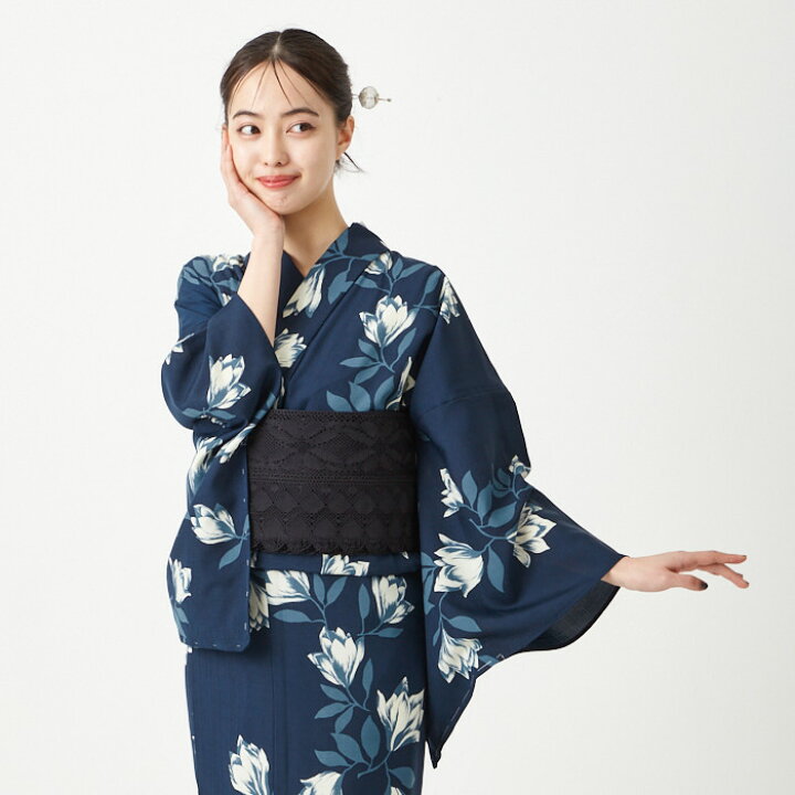 楽天市場】【WEB限定】浴衣2点セット（モクレン浴衣+レース半巾 