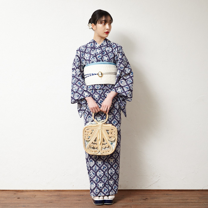 【楽天市場】浴衣単品「 月見うさぎ 」公式 ふりふ 日本製 洗える