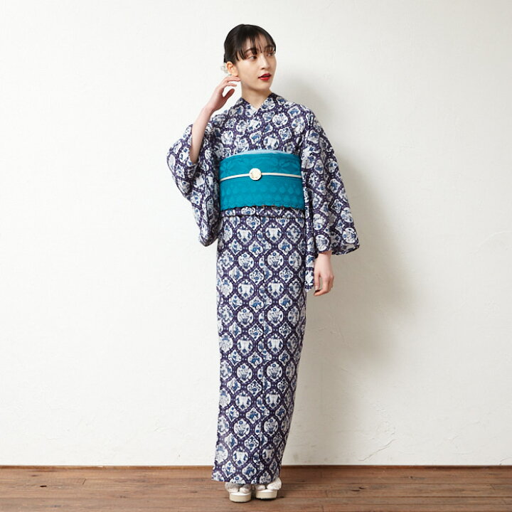 楽天市場】浴衣単品「 月見うさぎ 」公式 ふりふ 日本製 洗える ゆかた 