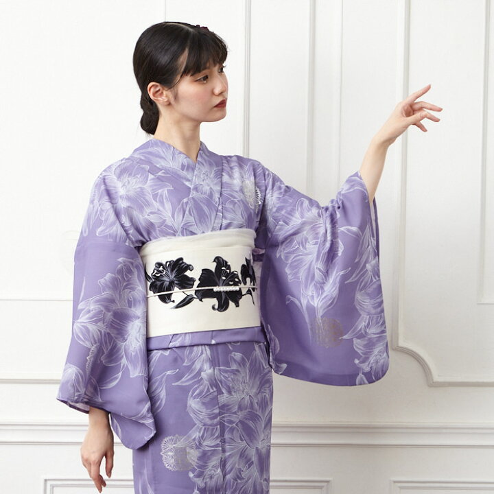 ふりふ半幅帯半巾帯 浴衣帯 おさかな柄×ドット柄 リバーシブル