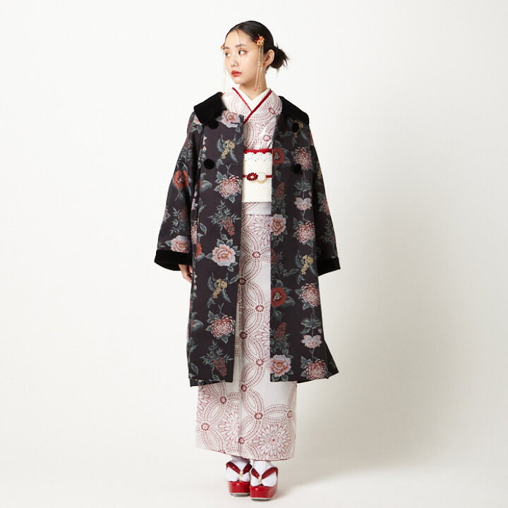 楽天市場】【セール20%オフ】花園 ジャカードロングコート公式 ふりふ 