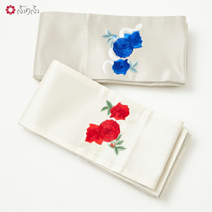 楽天市場】【セール30%オフ】薔薇と蛇刺繍半巾帯公式 ふりふ 浴衣帯 