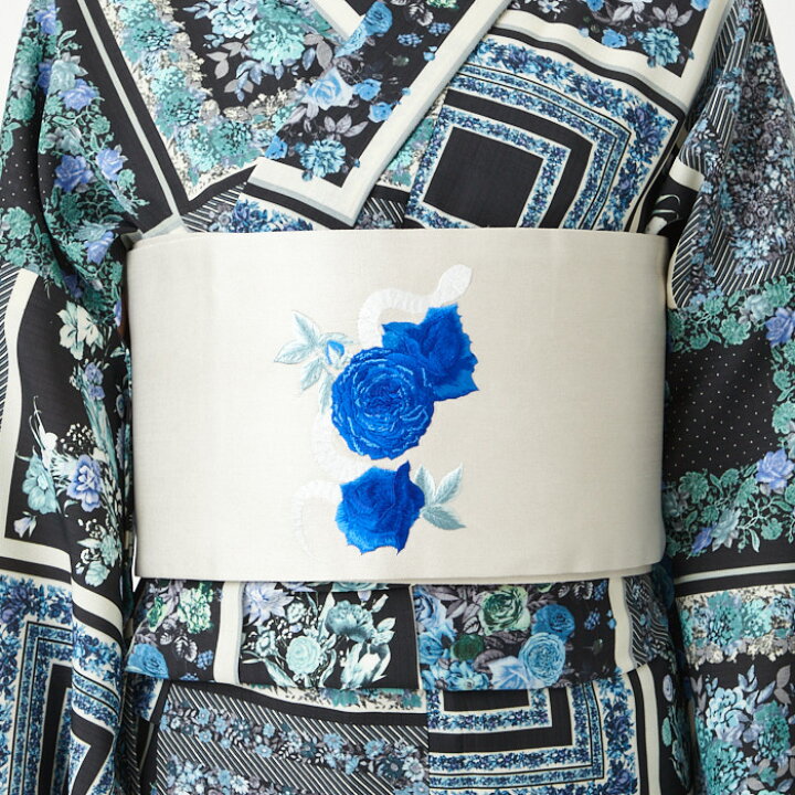 楽天市場】【セール20%オフ】薔薇と蛇刺繍半巾帯公式 ふりふ 浴衣帯  