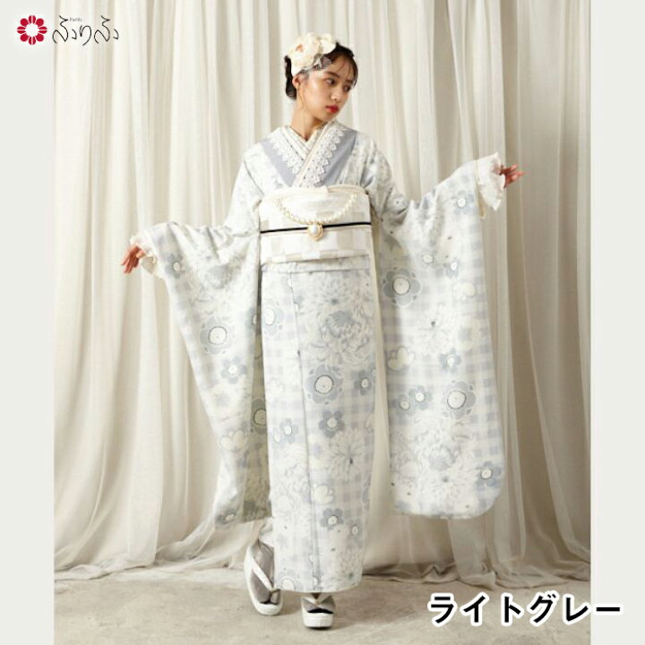 楽天市場】振袖単品「ココアギンガム」公式 ふりふ 大正ロマン 振袖 