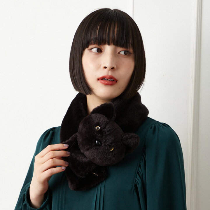 楽天市場】【セール50%オフ】猫ファーショール公式 ふりふ マフラー  