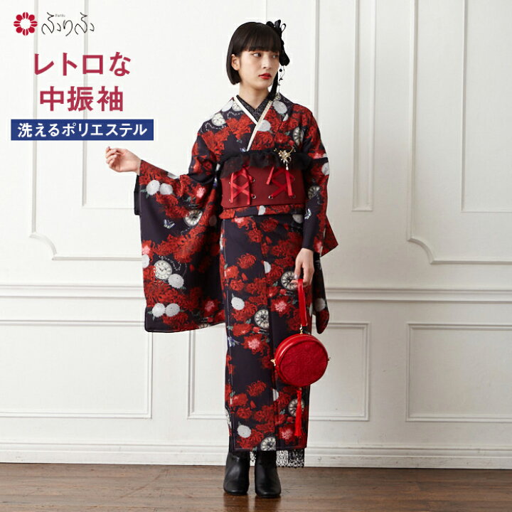 楽天市場】小紋単品「 【 二尺袖 】 TIME SLIP 」公式 ふりふ 大正 