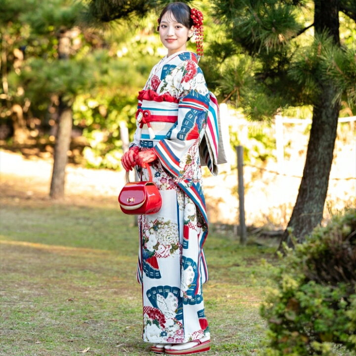 楽天市場】【予約商品】振袖単品「 花蝶妃 」公式 ふりふ 振袖 蝶 扇 