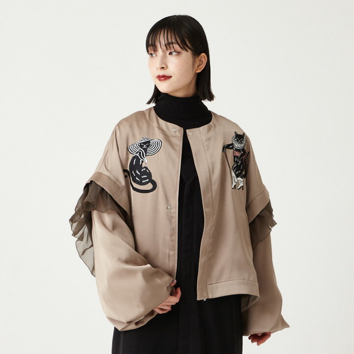 楽天市場】Theatre 刺繍スカジャン公式 ふりふ 羽織 はおり 保温 
