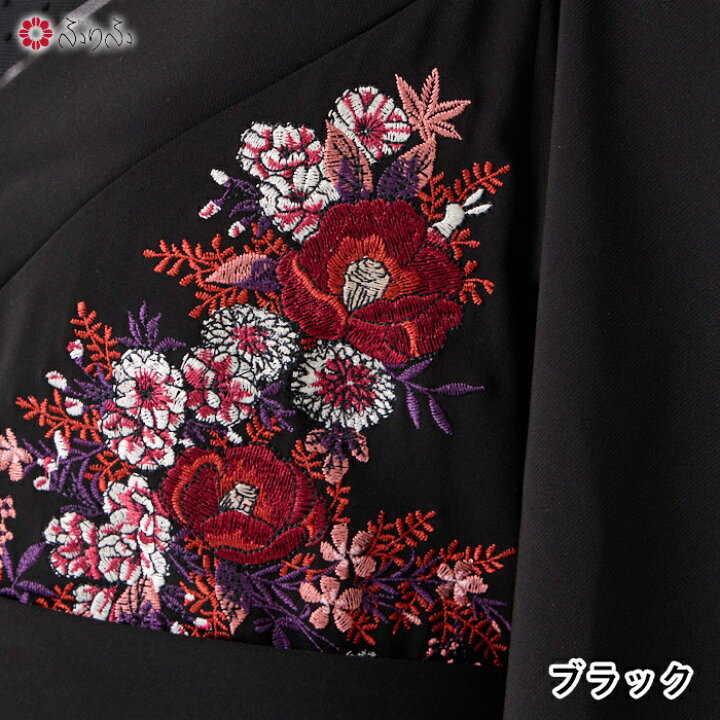 楽天市場】着物風椿うさぎ刺繍ドレス公式 ふりふ 和柄 レトロ ワンピ 
