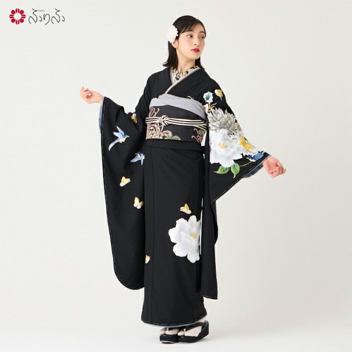 楽天市場】【セール50%オフ】振袖単品「 鳥蝶牡丹 」公式 ふりふ 