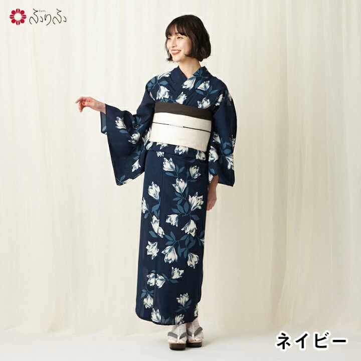 楽天市場】浴衣単品「 モクレン 」公式 ふりふ 日本製 洗える ゆかた 