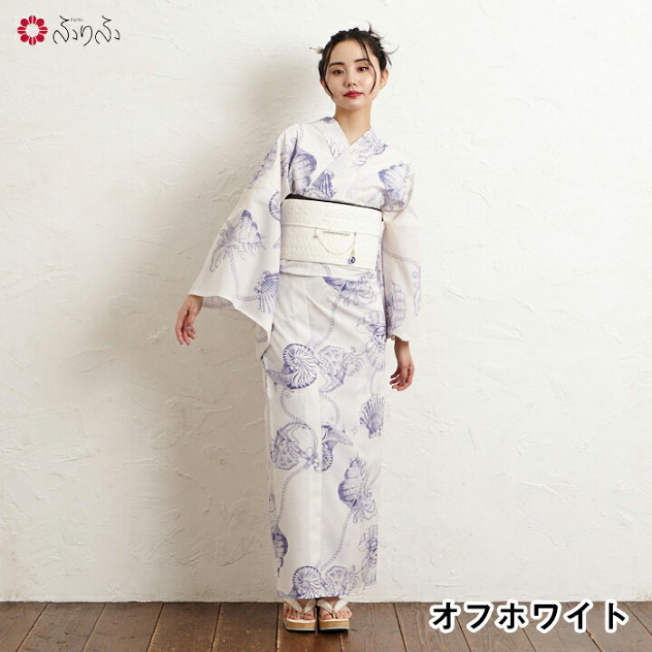 楽天市場】【セール10%オフ】浴衣単品「 貝の世界 」公式 ふりふ 日本