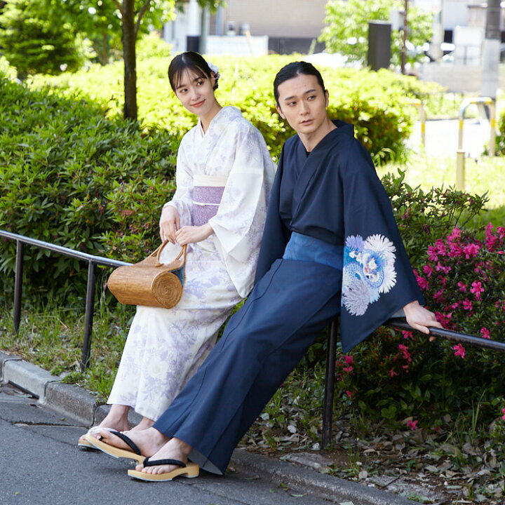 楽天市場】浴衣単品「 龍菊つい丈 」公式 ふりふ ゆかた 浴衣 メンズ 