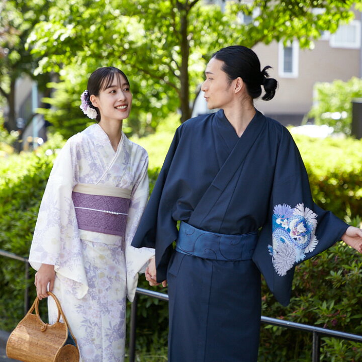 楽天市場】浴衣単品「 龍菊つい丈 」公式 ふりふ ゆかた 浴衣 メンズ 