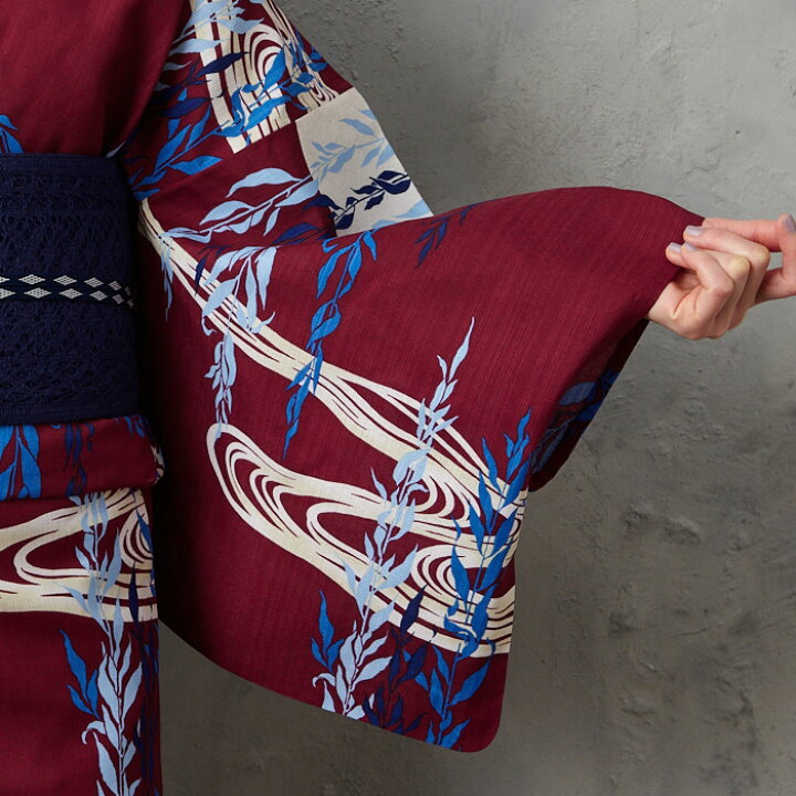 楽天市場】【セール50%オフ】浴衣単品「 NaturalFurifu 月と柳 」公式  