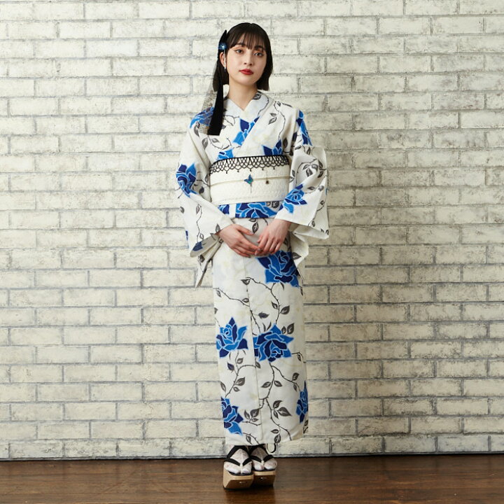 楽天市場】【セール50%オフ】浴衣単品「 NaturalFurifu 青薔薇 」公式 