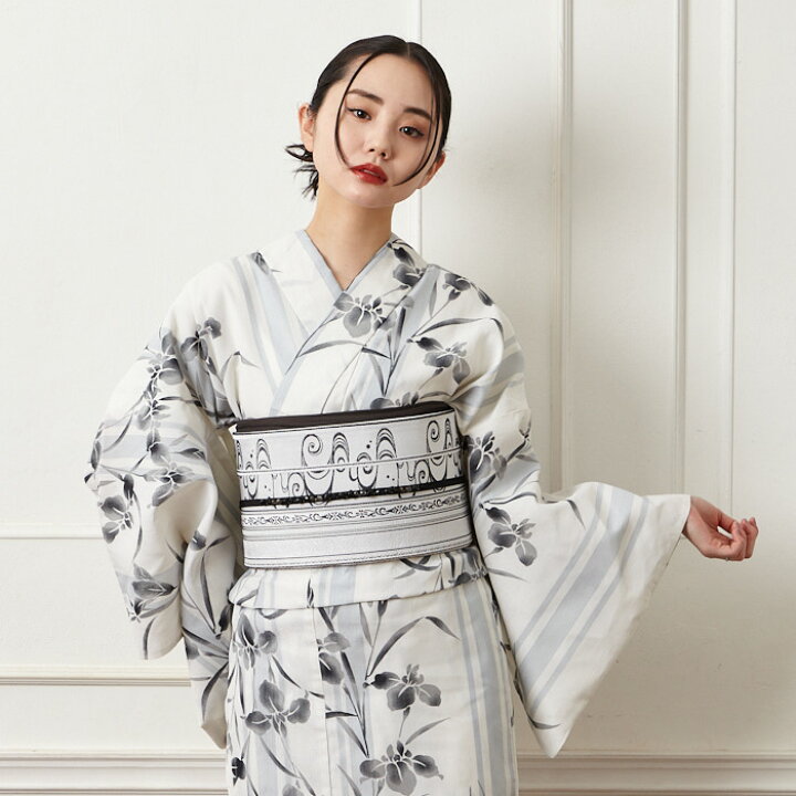 楽天市場】浴衣単品「 NaturalFurifu あやめストライプ 」公式 ふりふ 