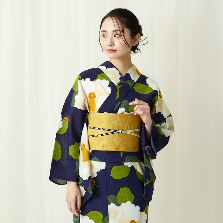 楽天市場】単品 浴衣「椿オーバジーン」公式 ふりふ 浴衣 ふりふ 