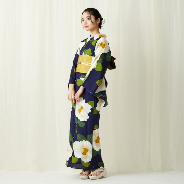 楽天市場】単品 浴衣「椿オーバジーン」公式 ふりふ 浴衣 ふりふ 