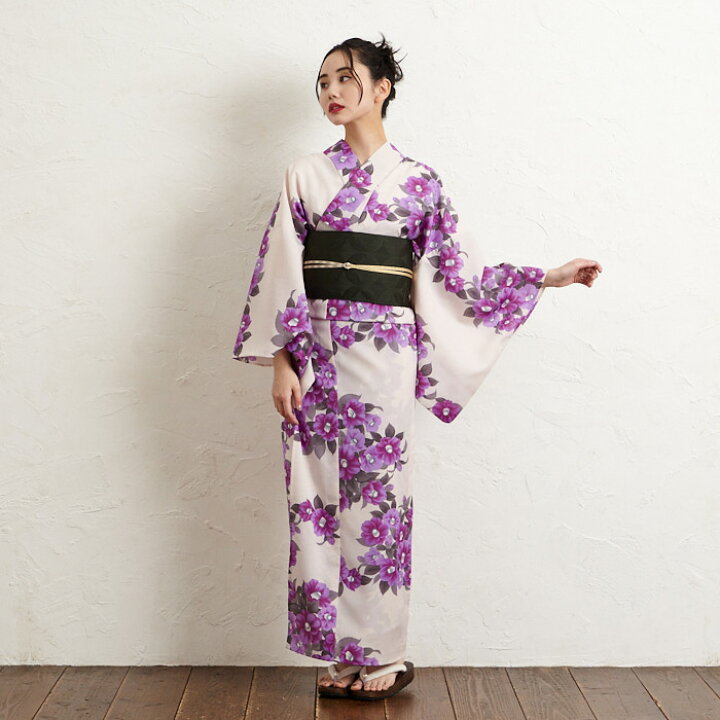 楽天市場】浴衣単品「 ガーデンカメリア 」公式 ふりふ 日本製 洗える 