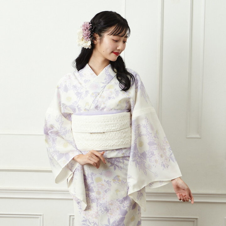 楽天市場】【WEB限定】 椿うさぎ・ライラック浴衣3点セット（浴衣+半巾  