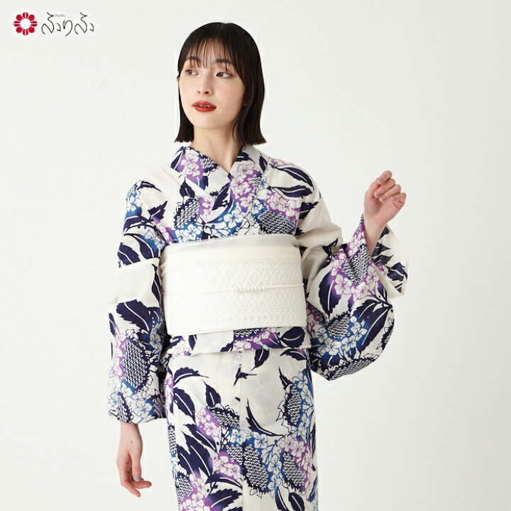 楽天市場】浴衣単品「 注染 額紫陽花 」公式 ふりふ 浴衣 レディース  