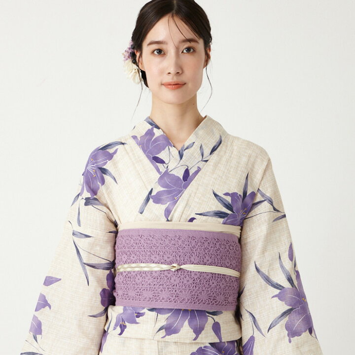 楽天市場】浴衣単品「 百合 」公式 ふりふ 浴衣 レディース 簡単  