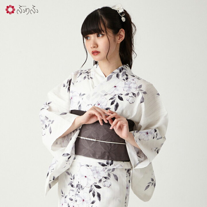 楽天市場】浴衣単品「 花雪の舞 」公式 ふりふ 浴衣 レディース 簡単 