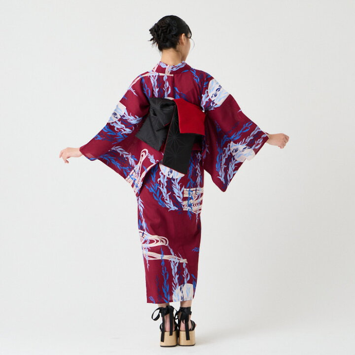 楽天市場】【セール50%オフ】浴衣単品「 NaturalFurifu 月と柳 」公式  