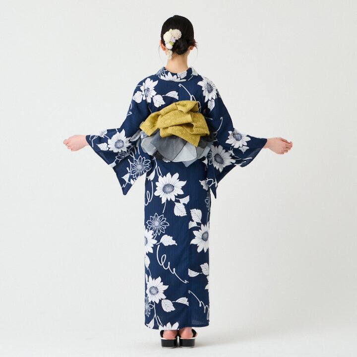 楽天市場】【セール10%オフ】浴衣単品「 NaturalFurifu ひまわり 