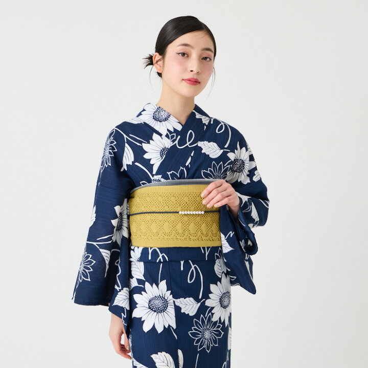 楽天市場】【セール10%オフ】浴衣単品「 NaturalFurifu ひまわり 