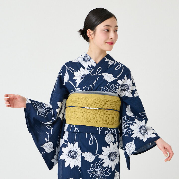 楽天市場】【セール10%オフ】浴衣単品「 NaturalFurifu ひまわり 