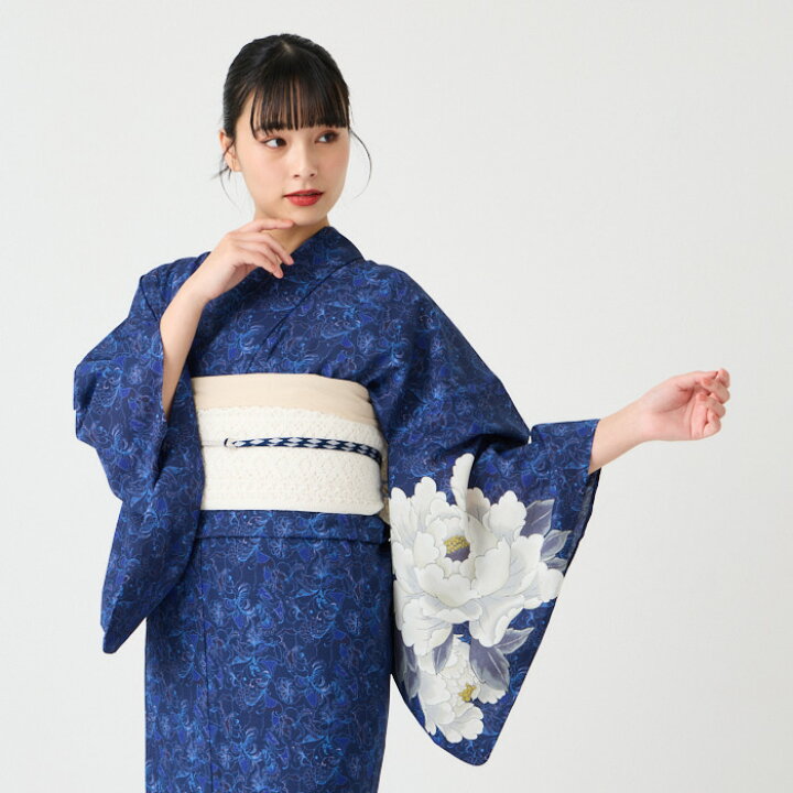 楽天市場】浴衣単品「 更紗牡丹 」公式 ふりふ ゆかた レディース 夏 