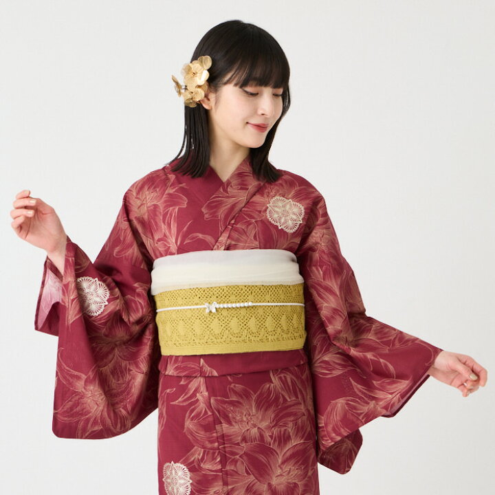 楽天市場】浴衣単品「 カサブランカ浴衣 」公式 ふりふ 日本製 ゆかた 