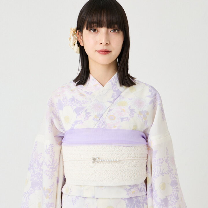 楽天市場】浴衣単品「 椿うさぎ 」公式 ふりふ 日本製 洗える ゆかた  