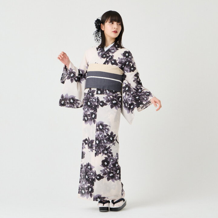 楽天市場】浴衣単品「 ガーデンカメリア 」公式 ふりふ 日本製 洗える 