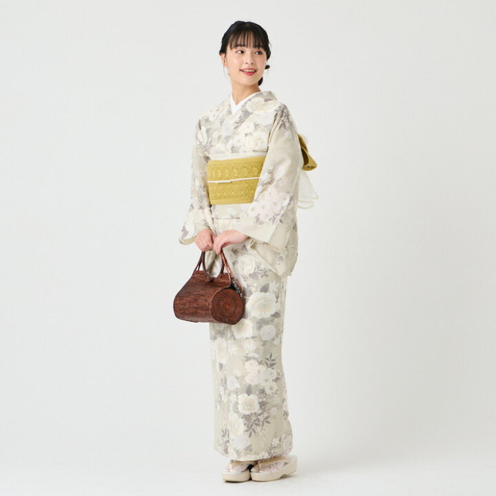 楽天市場】浴衣単品「 椿うさぎ 」公式 ふりふ 日本製 洗える ゆかた  