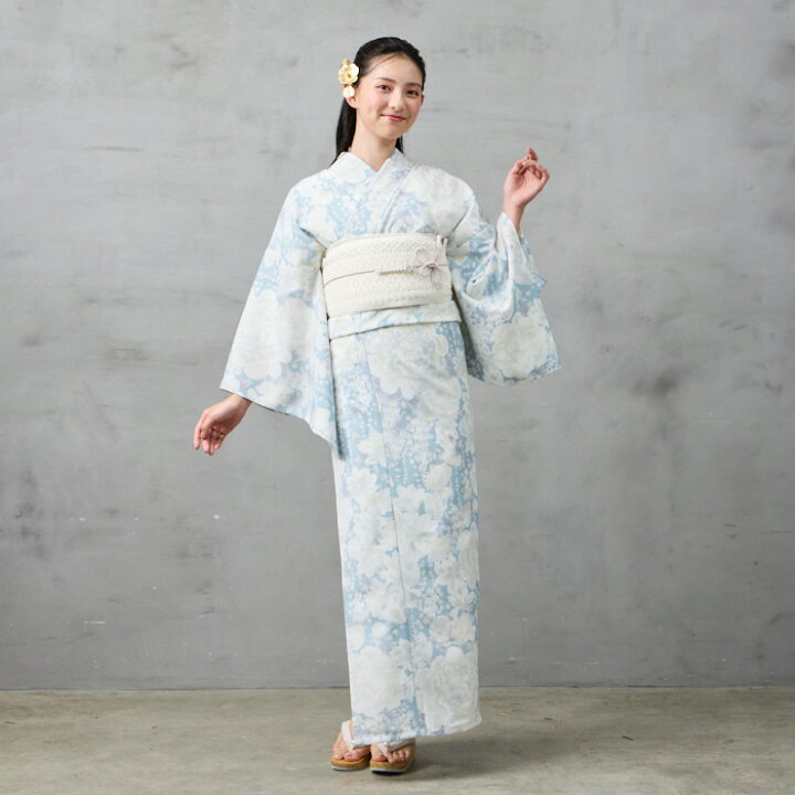 楽天市場】浴衣単品「 花とあんみつ 」公式 ふりふ 洗える 浴衣 洗える 