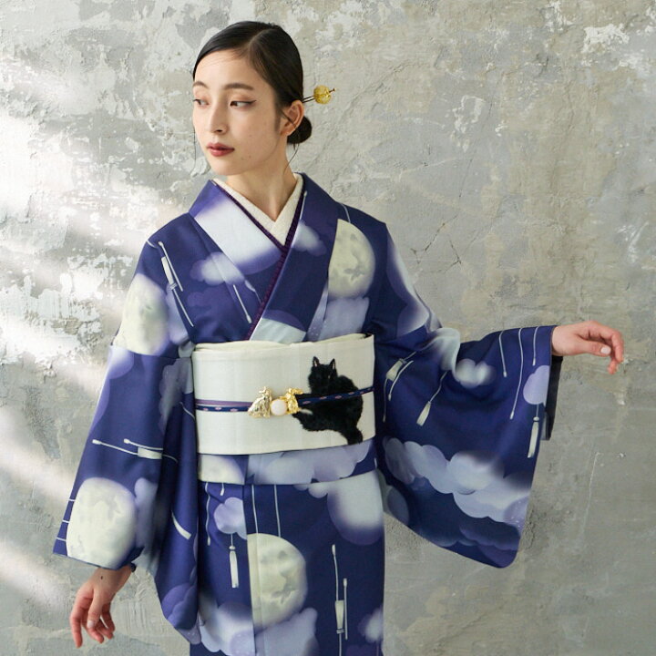 楽天市場】小紋単品「 お月見雲 」公式 ふりふ 公式 ふりふ 洗える 