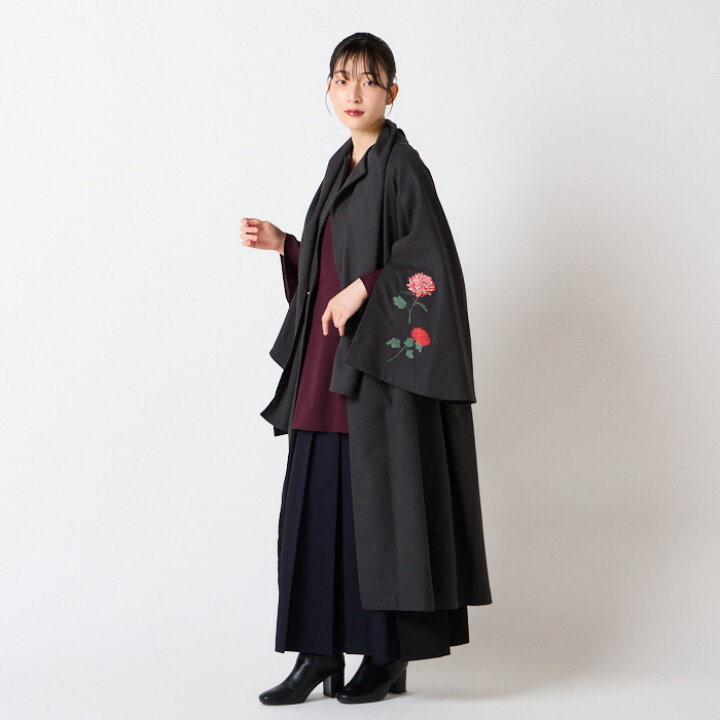 楽天市場】【セール10%オフ】乱菊刺繍ストールロングコート公式 ふりふ 