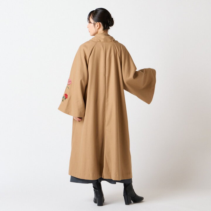 楽天市場】【セール10%オフ】乱菊刺繍ストールロングコート公式 ふりふ 